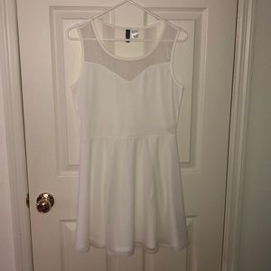 White dress with mesh top